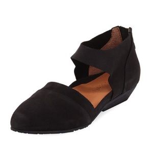 Gentle Souls Black Noreen Nubuck d'Orsay Flat